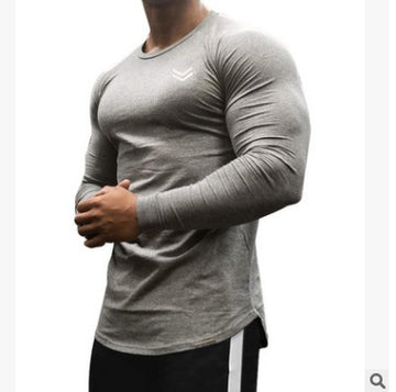 Langärmliges Sport-Fitnessshirt für Herren